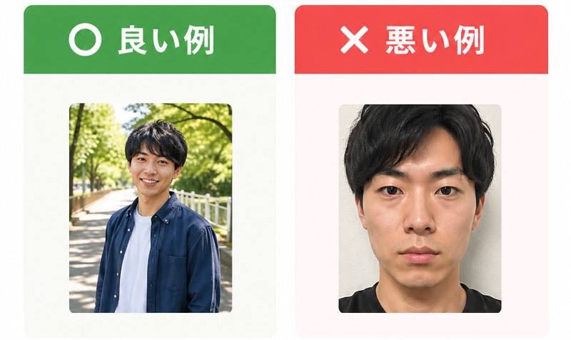 プロフィール写真の例