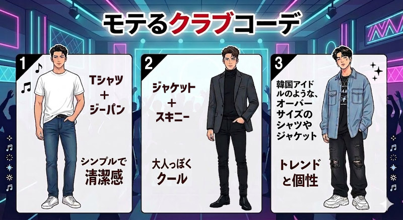 モテるクラブコーデ