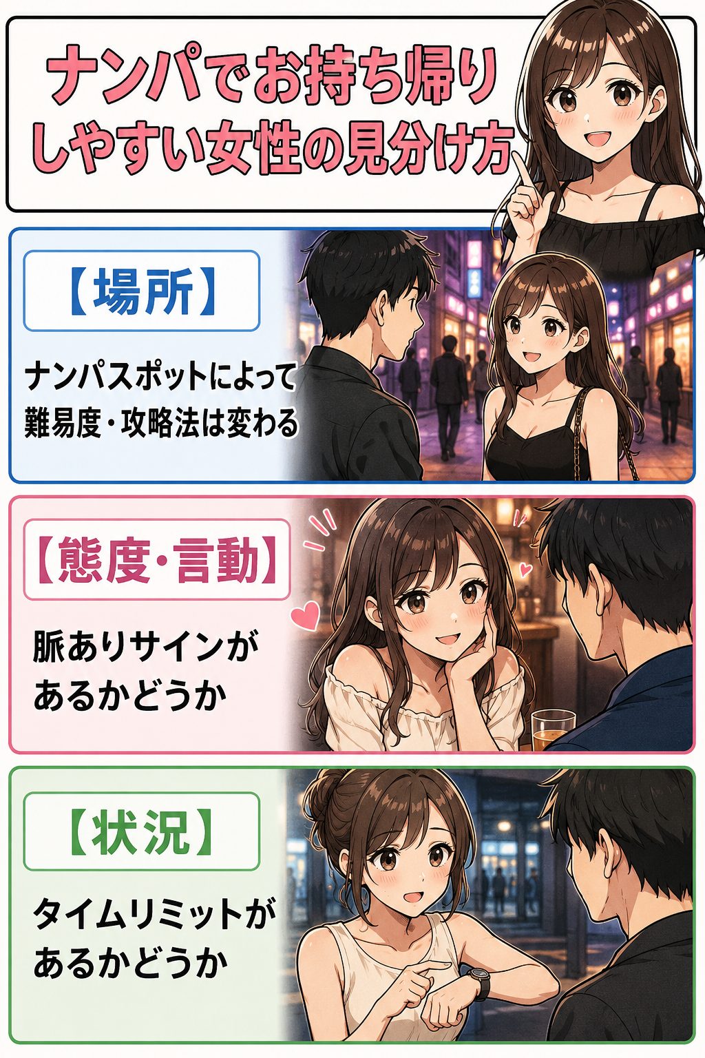 ナンパでお持ち帰りしやすい女性の見分け方